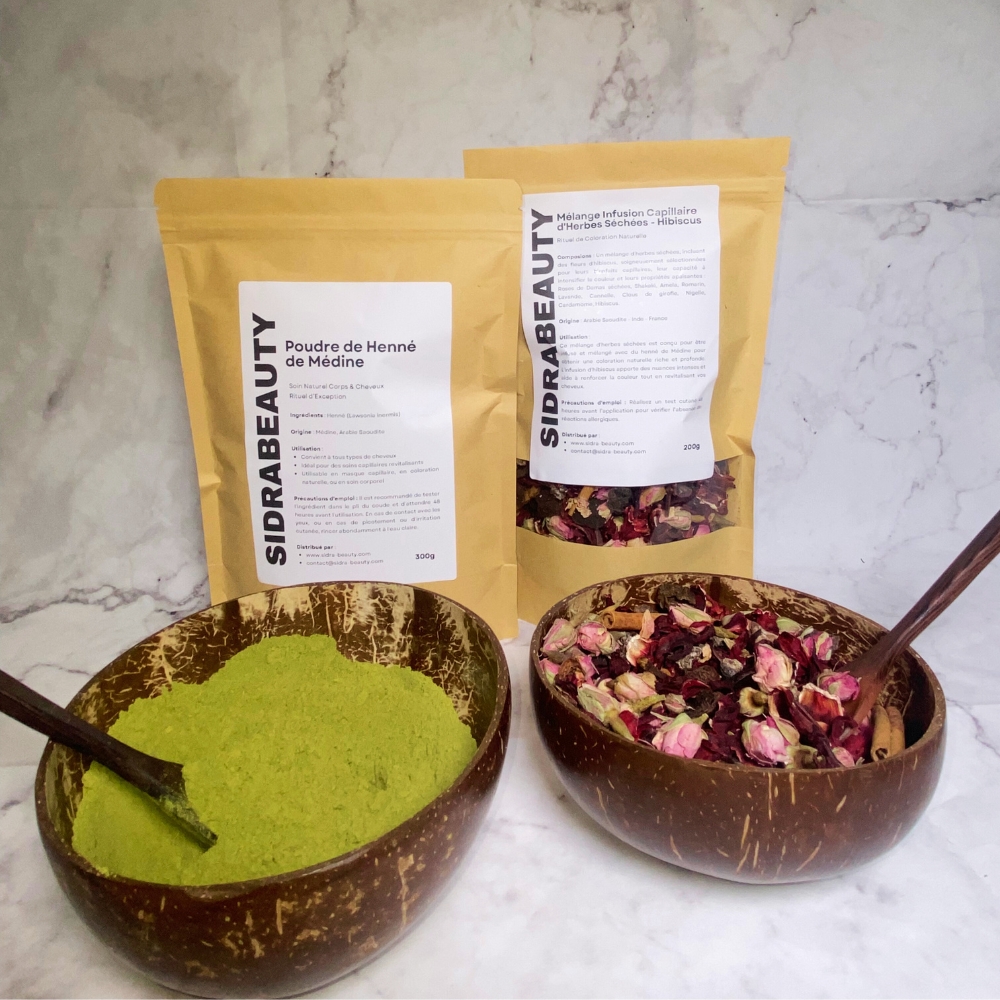 Box Henné de Médine et Infusion Capillaire Hibiscus – 400g (2)