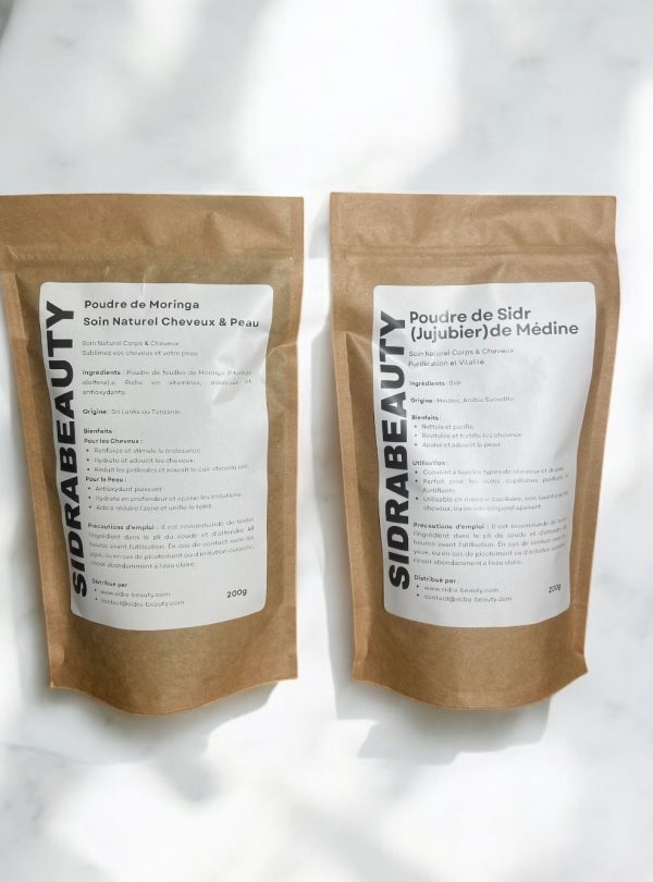 Pack Sidr de Médine & Poudre de Moringa – 2 x 200g précommande